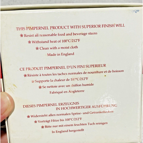 NEW Vintage Pimpernel Coasters Blue/White Teacups Boxed Set of 6 Cork England - Picture 11 of 11